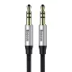 Baseus Yiven AUX 3,5 mm mini jack audio kábel, 1m (fekete-ezüst)