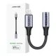 Ugreen US211 Lightning Mini Jack Audioadapter, 3.5mm 0.1m (fekete)