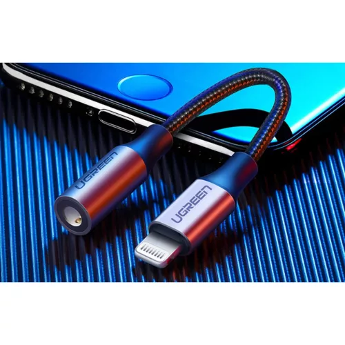 Ugreen US211 Lightning Mini Jack Audioadapter, 3.5mm 0.1m (fekete)