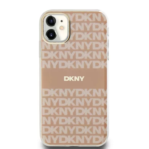 DKNY PC/TPU Ismétlődő Minta Tonális Csík Magsafe tok iPhone 11 Pink