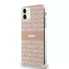 DKNY PC/TPU Ismétlődő Minta Tonális Csík Magsafe tok iPhone 11 Pink