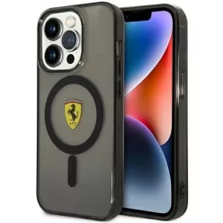   Ferrari FEHMP14XURKK iPhone 14 Pro Max 6.7" fekete/fekete kemény tok áttetsző MagSafe
