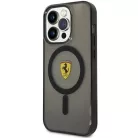 Ferrari FEHMP14XURKK iPhone 14 Pro Max 6.7" fekete/fekete kemény tok áttetsző MagSafe