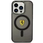 Ferrari FEHMP14XURKK iPhone 14 Pro Max 6.7" fekete/fekete kemény tok áttetsző MagSafe