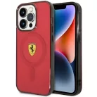 Ferrari FEHMP14XURKR iPhone 14 Pro Max 6.7" piros/piros keménytok Translucent MagSafe tok