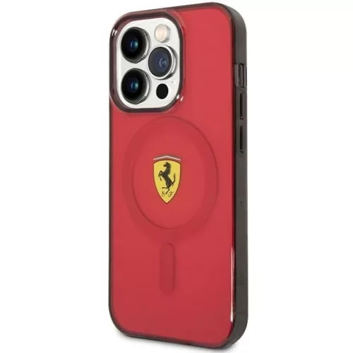 Ferrari FEHMP14XURKR iPhone 14 Pro Max 6.7" piros/piros keménytok Translucent MagSafe tok