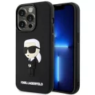 Karl Lagerfeld KLHCP14X3DRKINK iPhone 14 Pro Max 6,7" fekete/fekete tok 3D-s gumiból készült Ikonik
