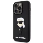 Karl Lagerfeld KLHCP14X3DRKINK iPhone 14 Pro Max 6,7" fekete/fekete tok 3D-s gumiból készült Ikonik