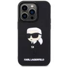 Karl Lagerfeld KLHCP14X3DRKINK iPhone 14 Pro Max 6,7" fekete/fekete tok 3D-s gumiból készült Ikonik