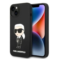   Karl Lagerfeld KLHMP14MSNIKBCK iPhone 14 Plus 6.7" tok fekete/fekete Szilikon Ikonik Magsafe