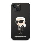 Karl Lagerfeld KLHMP14MSNIKBCK iPhone 14 Plus 6.7" tok fekete/fekete Szilikon Ikonik Magsafe