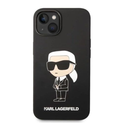 Karl Lagerfeld KLHMP14MSNIKBCK iPhone 14 Plus 6.7" tok fekete/fekete Szilikon Ikonik Magsafe