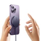 Baseus Simple Mini3 Mágneses (MagSafe), vezeték nélküli töltő, 15W (lila)