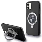 Karl Lagerfeld Ring Stand Karl&Choupette MagSafe tok iPhone 11-hez - fekete