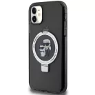 Karl Lagerfeld Ring Stand Karl&Choupette MagSafe tok iPhone 11-hez - fekete