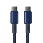 USB-C - USB-C kábel, Baseus Tungsten Gold, 100W, 1m (kék)