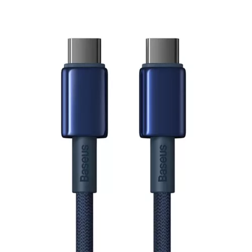 USB-C - USB-C kábel, Baseus Tungsten Gold, 100W, 1m (kék)