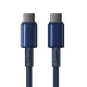 USB-C - USB-C kábel, Baseus Tungsten Gold, 100W, 1m (kék)