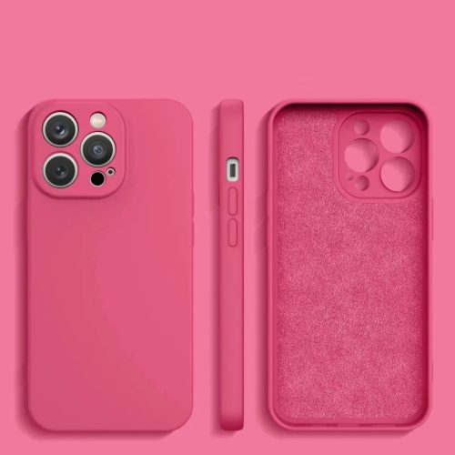 iPhone 14 Plus szilikon tok fuchsia