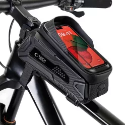   Tech-Protect V2 1,2l űrtartalmú biciklis táska telefonokhoz - fekete