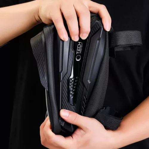 Tech-Protect V2 1,2l űrtartalmú biciklis táska telefonokhoz - fekete