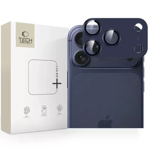 iPhone 17 Pro Tech-Protect Camfull Fit+ kameravédő Deep Blue üvegfólia
