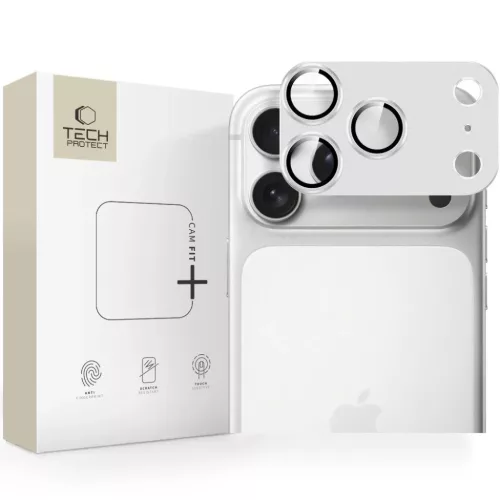 iPhone 17 Pro Tech-protect Camfull Fit+ kameravédő ezüst színben üvegfólia