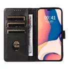 Bőrkötésű tok iPhone 16 Pro - fekete