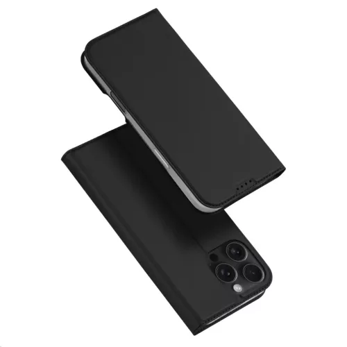 Dux Ducis Skin Pro iPhone 16 Pro fliptok kártyatartóval - fekete tok