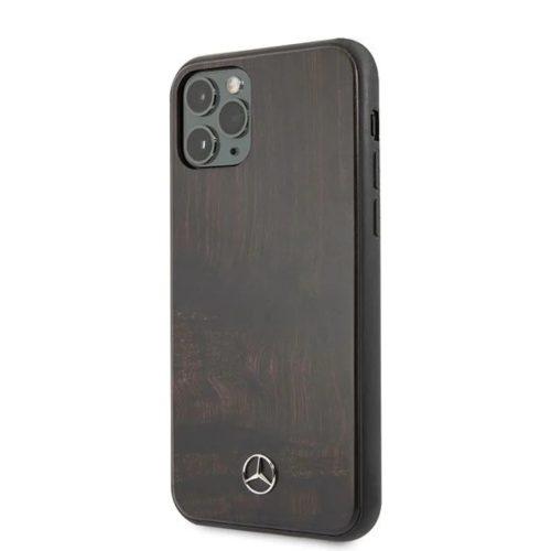 Mercedes Wood Line Rosewood tok iPhone 11 Pro Max - barna