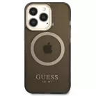 Guess Arany Kontúr Átlátszó MagSafe tok iPhone 13 Pro Max - fekete