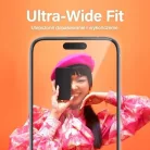 PanzerGlass Ultra-Wide Fit edzett üvegfólia pozicionálóval iPhone 15 Plus-hoz