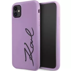   Karl Lagerfeld KLHCN61SKSVGU iPhone 11 6.1" lila/lila kemény tokozású Szilikon Signature tok