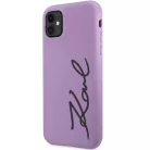 Karl Lagerfeld KLHCN61SKSVGU iPhone 11 6.1" lila/lila kemény tokozású Szilikon Signature tok
