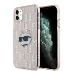   Karl Lagerfeld IML Choupette Head & Monogram tok iPhone 11 - rózsaszín