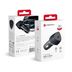   FORCELL F-ENERGY Carbon CC50-1C autós töltő Type C PD 3A 20W fekete