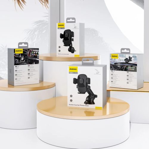 Dudao F2N+ okostelefon tartó tapadókoronggal gravitációs 360° - fekete