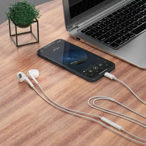 Dudao fülbe helyezhető fejhallgató 3.5mm minijack csatlakozóval fehér (X14PRO)