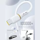 Dudao L25C USB-C - USB-C szilikon kábel 60W 1m - Fehér