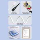 Dudao L25T USB-A - USB-C Szilikon Kábel 5A 1m - Fehér