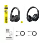 Baseus Bass BH1 Lite Wireless On-Ear Bluetooth 6.0 Headphones - Black