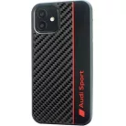 iPhone 11 / Xr 6.1" fekete/fekete Audi Carbon Fiber Stripe keménytok AUS-TPUPCIP11-R8/D1-BK