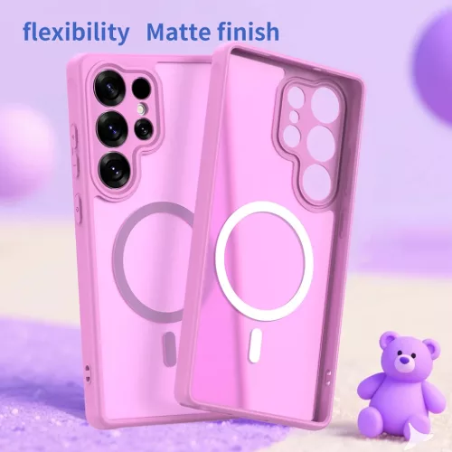 Samsung Galaxy S25 Ultra Pink Techsuit HaloFrost II MagSafe tok