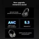 Yesido - Vezeték nélküli fejhallgató (EP08) - Bluetooth V5.3-mal, Aktív zajszűréssel, Mikrofonnal, 500mAh - Fekete