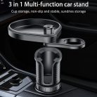 Yesido 3in1 Autós Pohártartó (C180) - Állítható Forgó Alap, Tároló Bővítés, Könnyű Telepítés, Stabil Rögzítés - Fekete