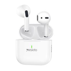   Yesido - Wireless Fülhallgató (TWS17) - Bluetooth V5.1-gyel, félig fülbe helyezhető kialakítással, 200mAh, Type-C - Fehér