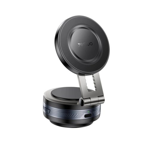 Yesido - Autós tartó (C225) - MagSafe, műszerfalhoz, elektromos vákuumzár, 360°, univerzális - Fekete