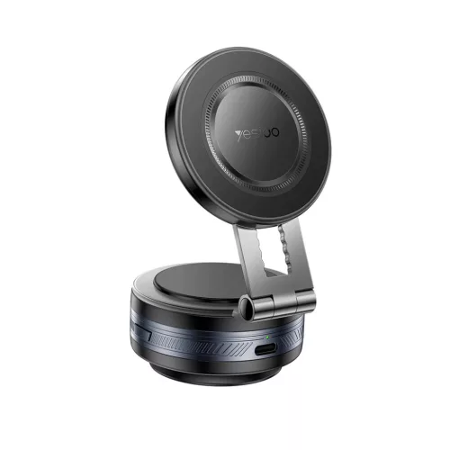 Yesido - Autós tartó (C225) - MagSafe, műszerfalhoz, elektromos vákuumzár, 360°, univerzális - Fekete