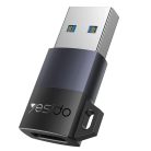 Yesido OTG Adapter (GS34) - USB3.0 férfi csatlakozó Type-C női csatlakozóhoz, 18W, alumínium ötvözet - Szürke