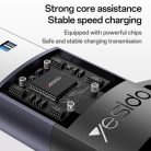 Yesido OTG Adapter (GS34) - USB3.0 férfi csatlakozó Type-C női csatlakozóhoz, 18W, alumínium ötvözet - Szürke